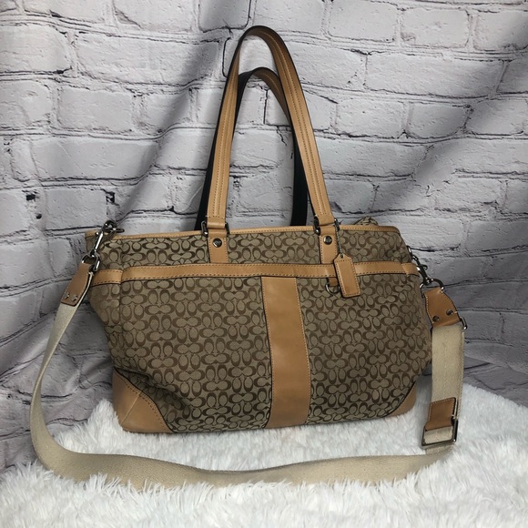 Coach Signature Khaki Travel Bag / diaper bag - Picture 1 of 16